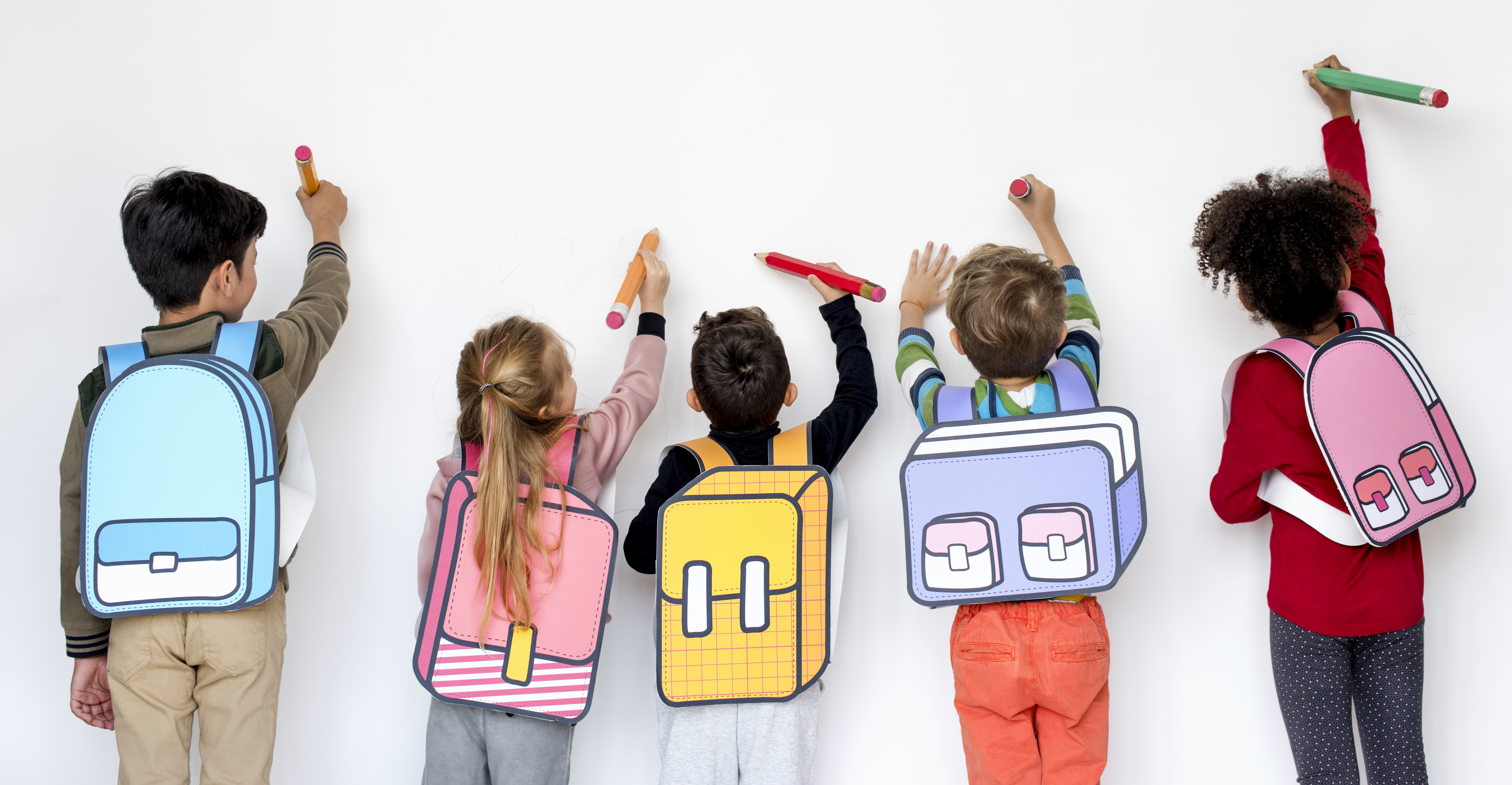 Klasgenoten Vrienden Tas School Onderwijs